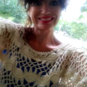 Crochet top is perfect for casual or dressy affair